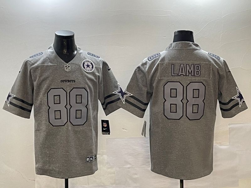 Men Dallas Cowboys #88 Lamb Grey Throwback 2024 Nike Limited NFL Jersey style 01151->women nfl jersey->Women Jersey